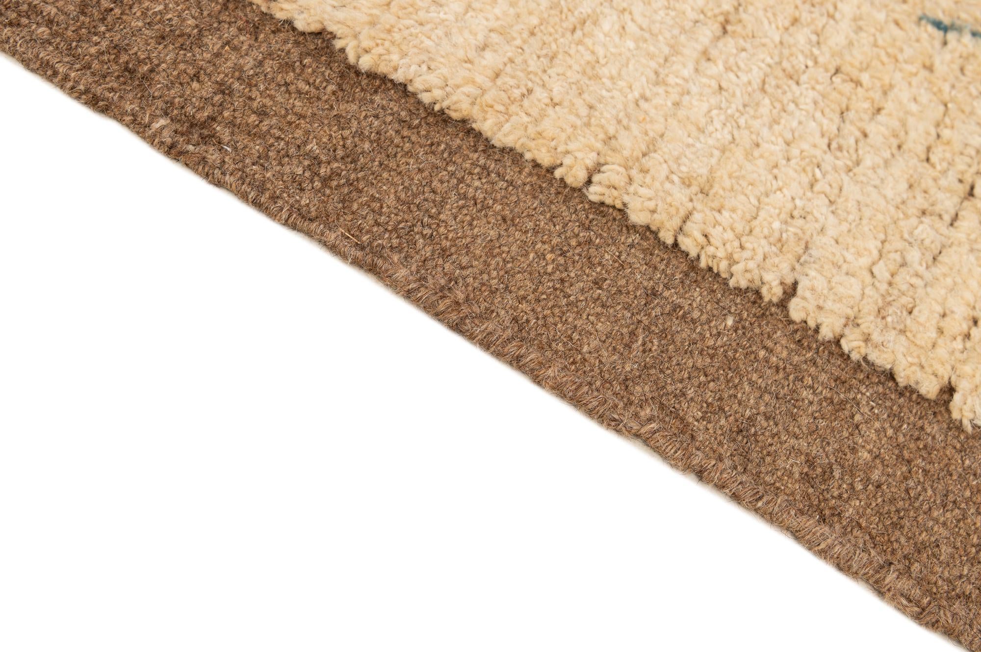 5' 9 x 8' Hand Knotted Moroccan Wool Rug