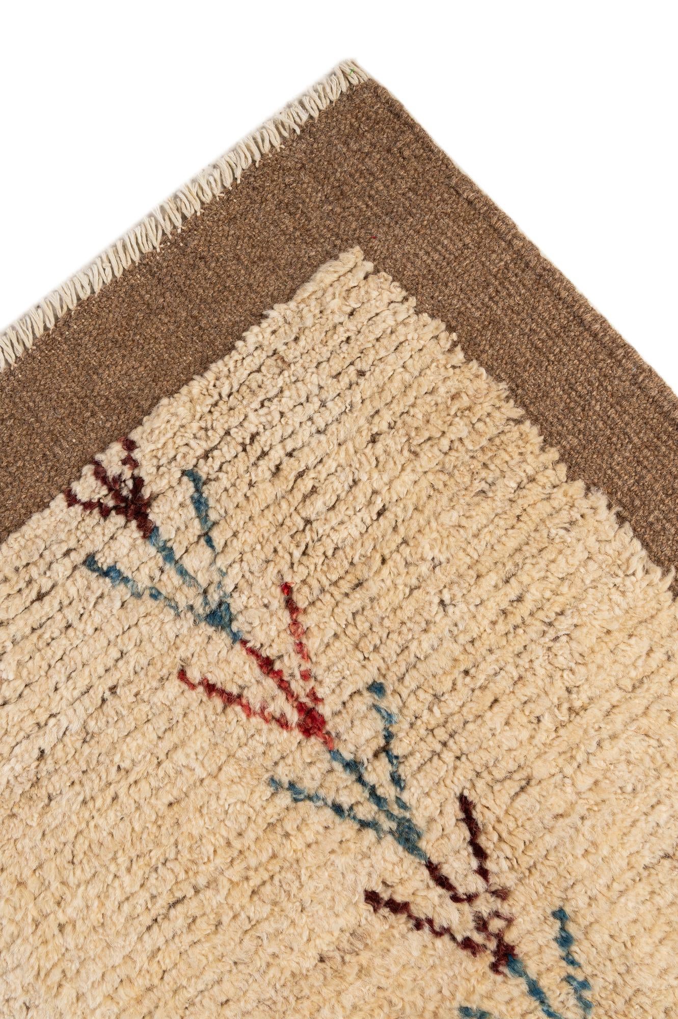 5' 9 x 8' Hand Knotted Moroccan Wool Rug