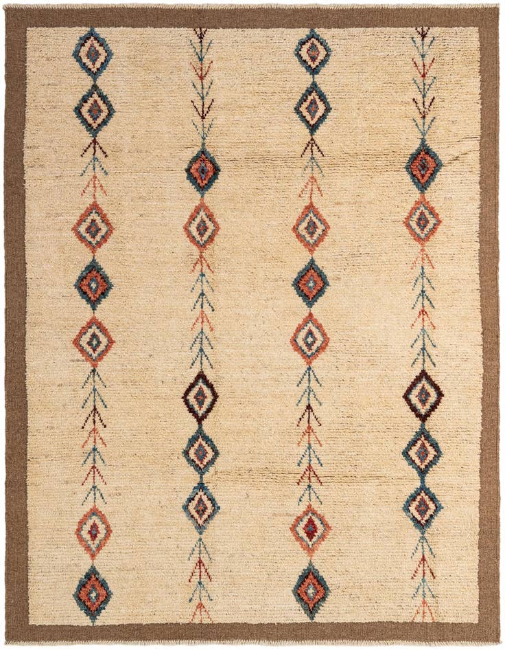 Detail image of 5' 9 x 8' Hand Knotted Moroccan Wool Rug