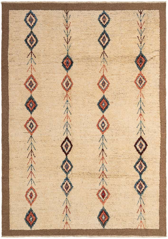 5' 9 x 8' Hand Knotted Moroccan Wool Rug