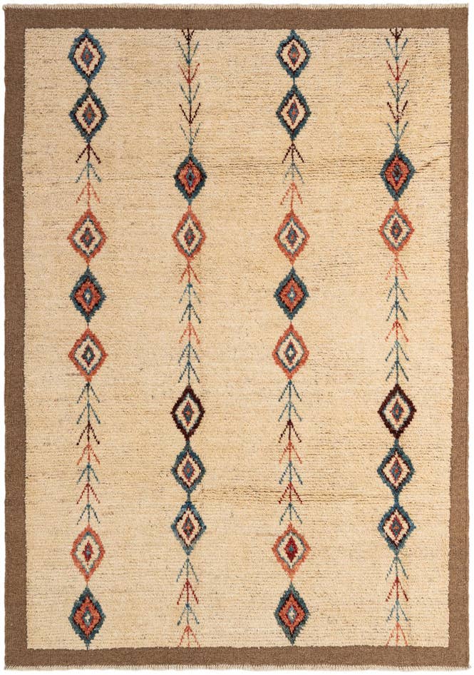 Detail image of 5' 9 x 8' Hand Knotted Moroccan Wool Rug