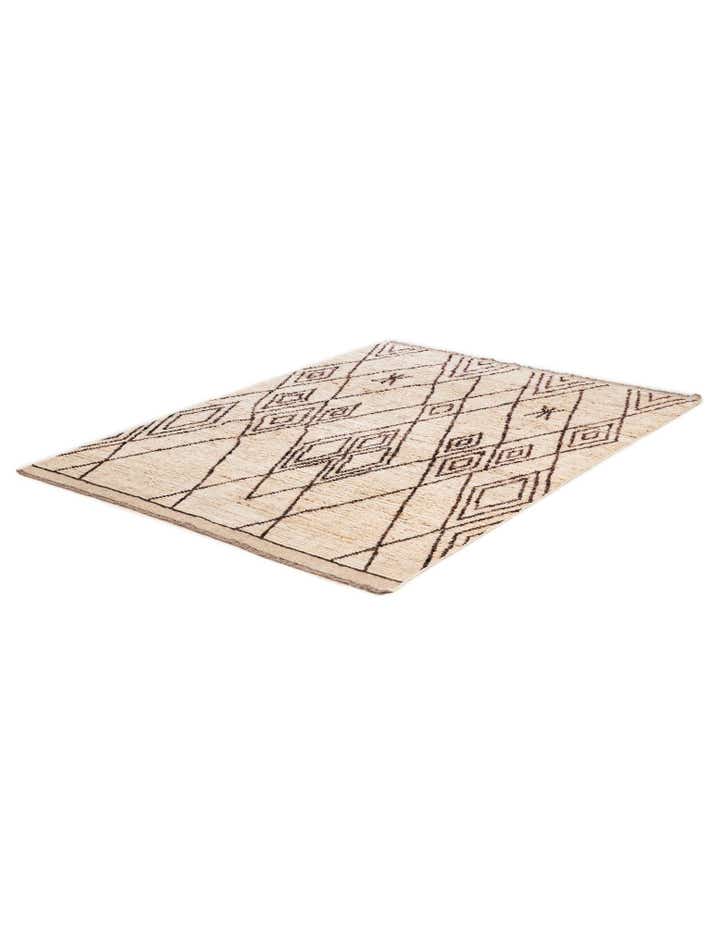 5' 10 x 7' 8 Hand Knotted Moroccan Wool Rug