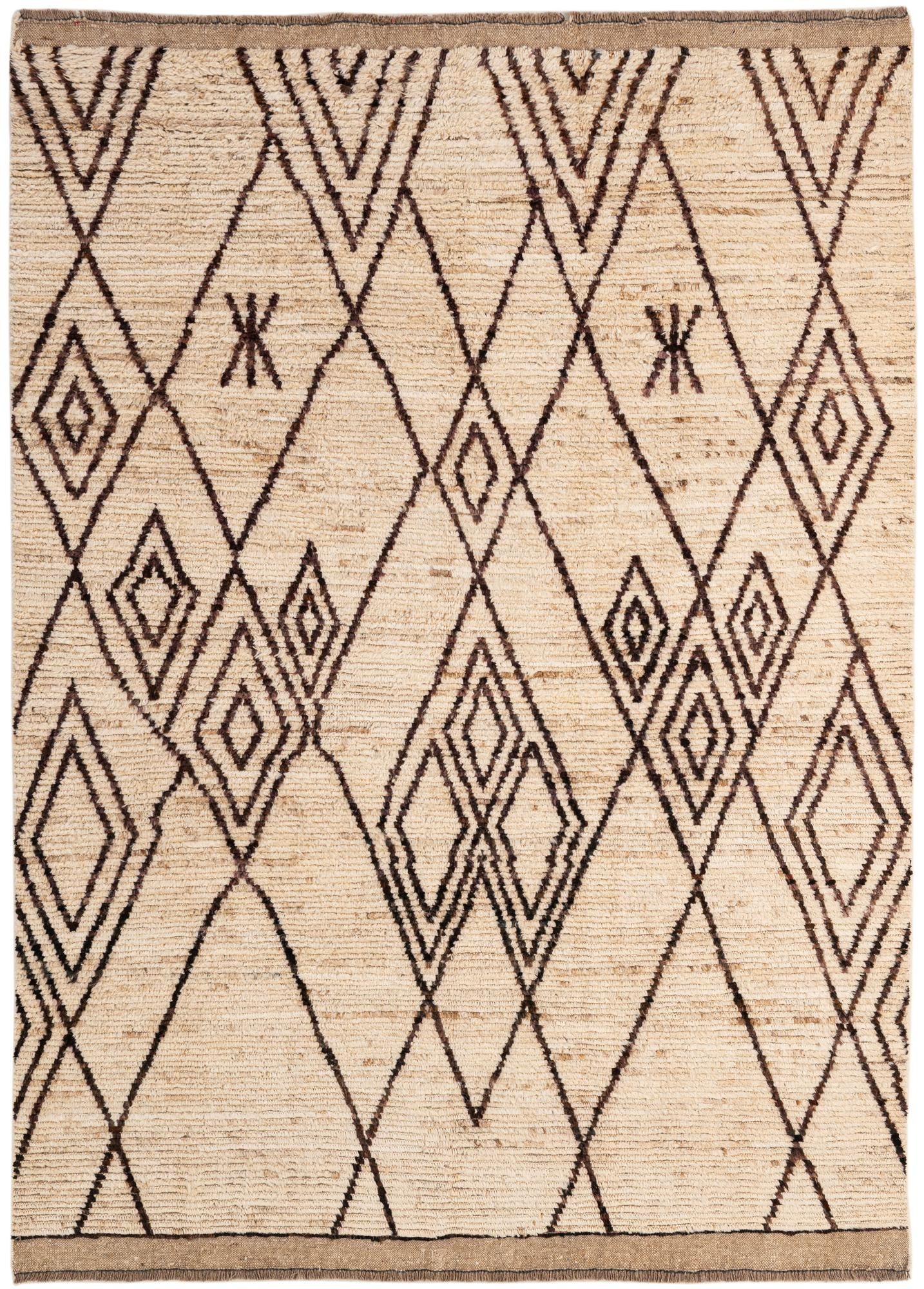 5' 10 x 7' 8 Hand Knotted Moroccan Wool Rug