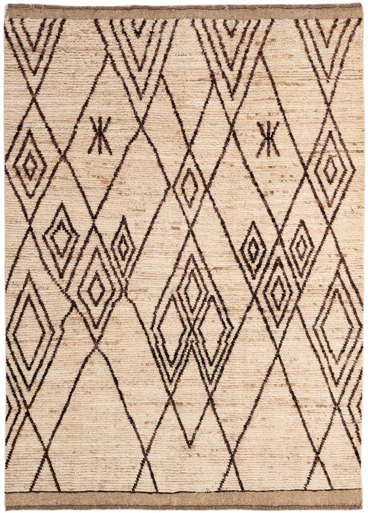 5' 10 x 7' 8 Hand Knotted Moroccan Wool Rug