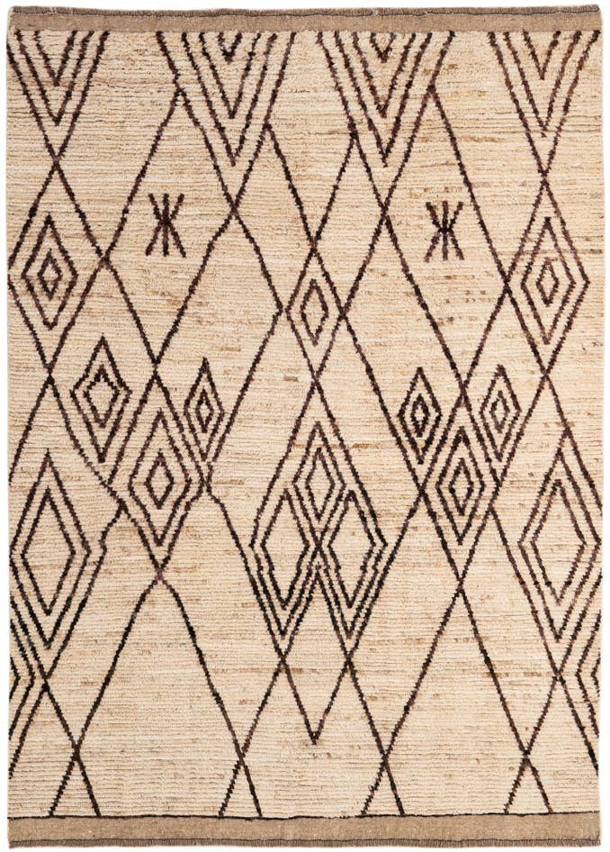 Detail image of 5' 10 x 7' 8 Hand Knotted Moroccan Wool Rug