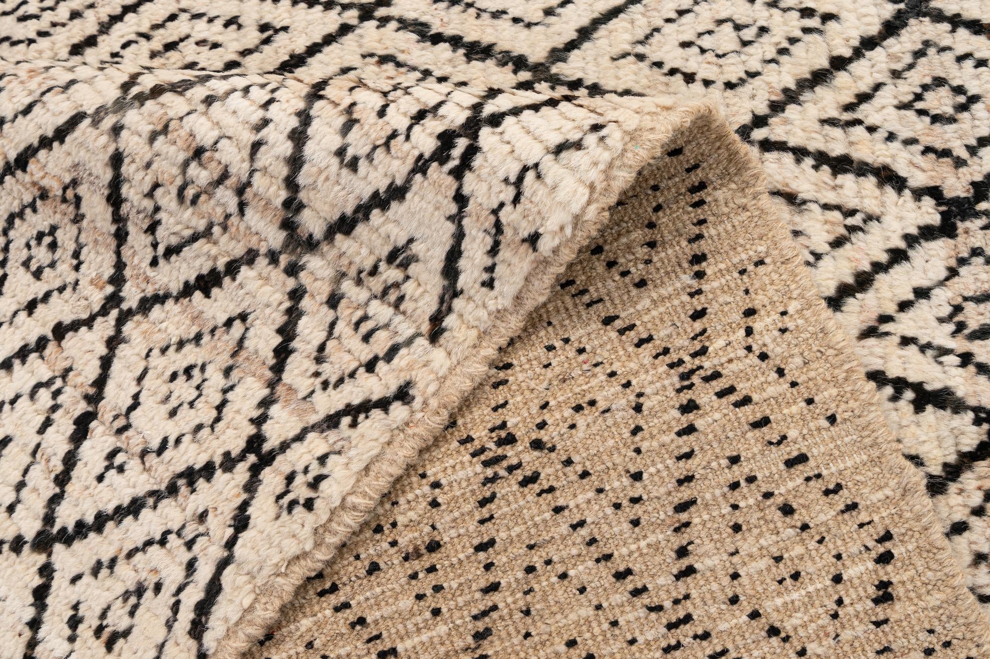 5' 10 x 8' 3 Hand Knotted Moroccan Wool Rug