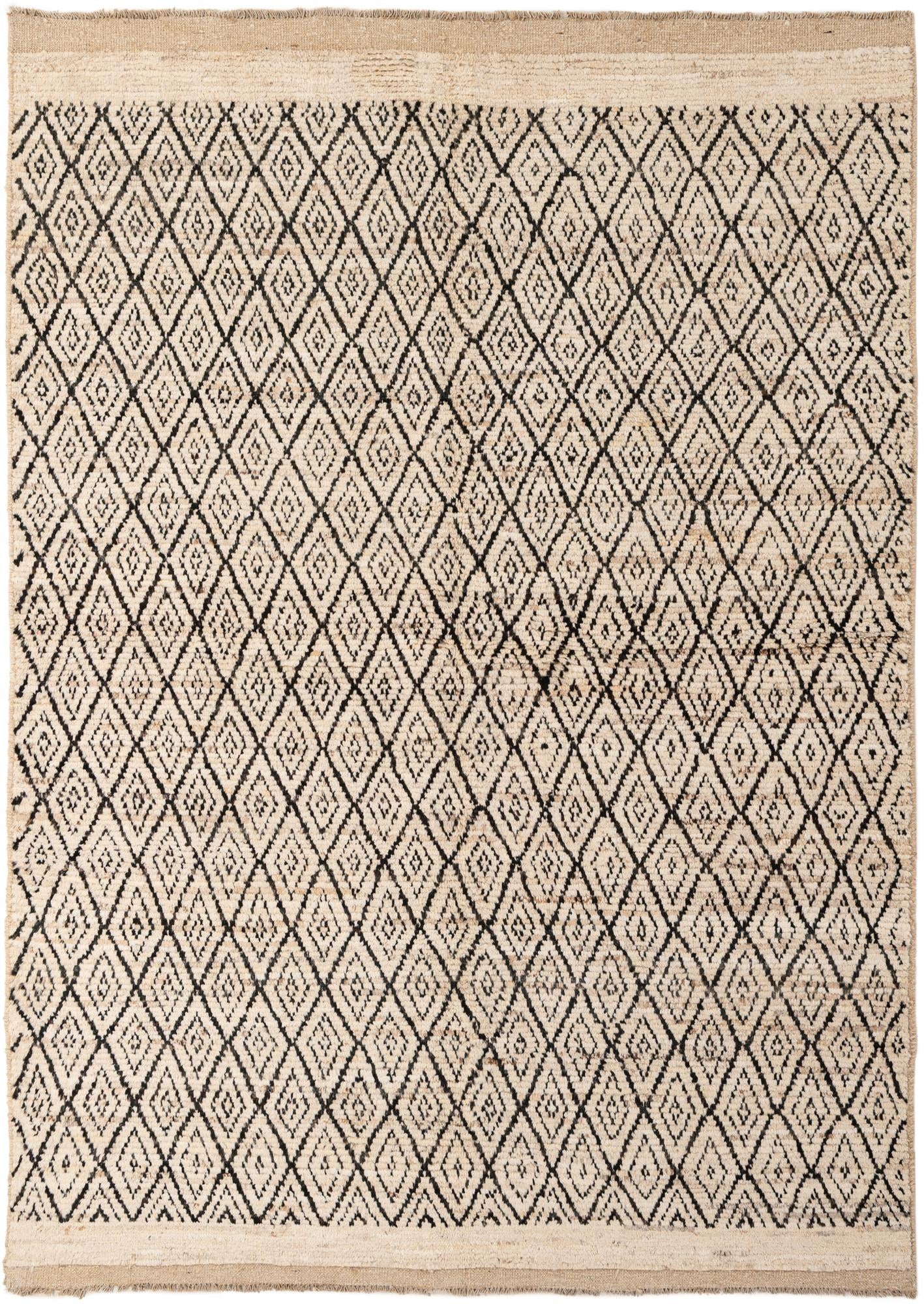 5' 10 x 8' 3 Hand Knotted Moroccan Wool Rug