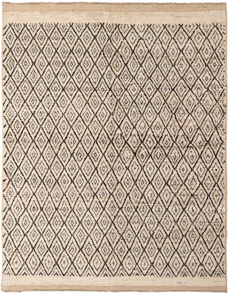 Detail image of 5' 10 x 8' 3 Hand Knotted Moroccan Wool Rug