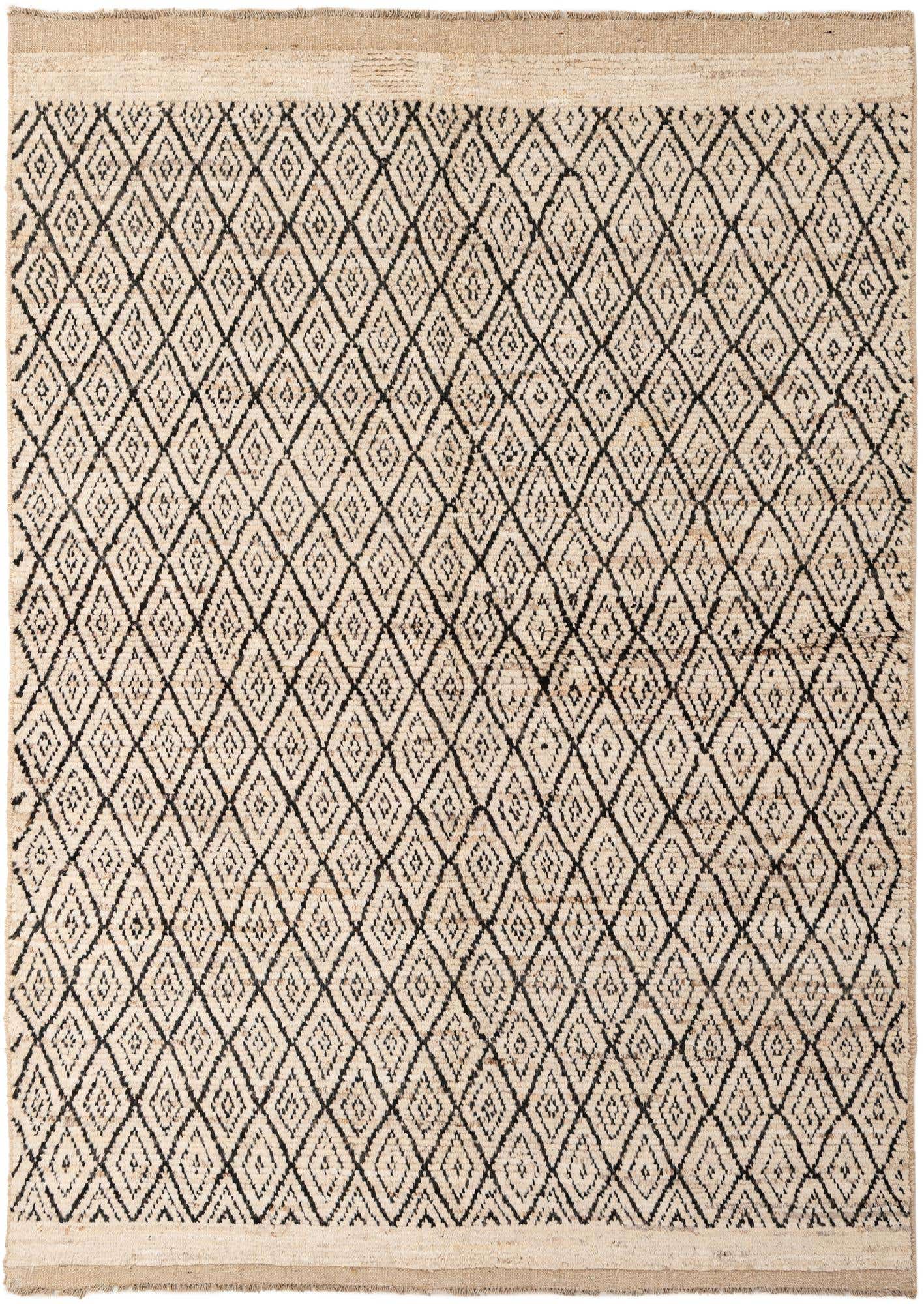 5' 10 x 8' 3 Hand Knotted Moroccan Wool Rug