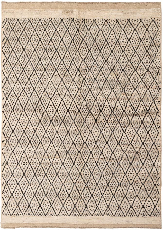 Detail image of 5' 10 x 8' 3 Hand Knotted Moroccan Wool Rug