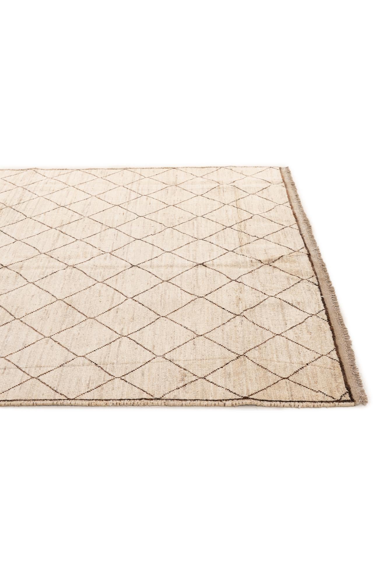 5' 10 x 7' 11 Hand Knotted Moroccan Wool Rug