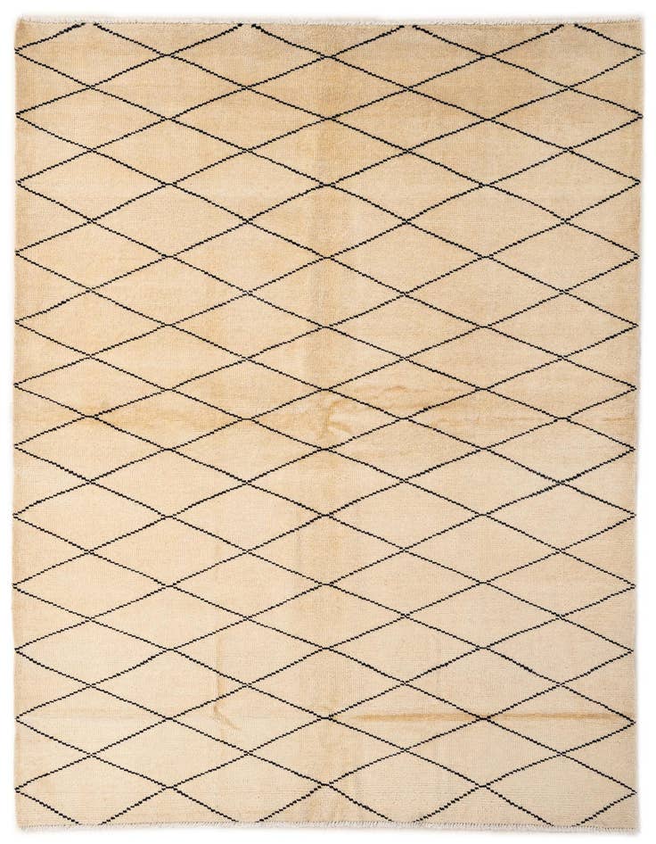 Detail image of 5' 10 x 7' 11 Hand Knotted Moroccan Wool Rug