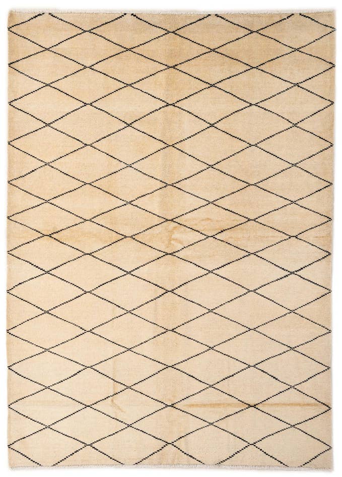 Detail image of 5' 10 x 7' 11 Hand Knotted Moroccan Wool Rug
