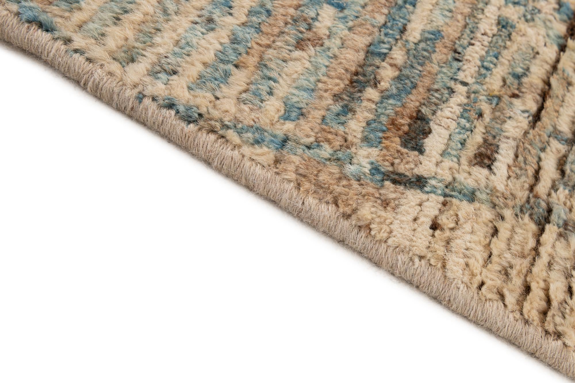 5' 10 x 8' 5 Hand Knotted Moroccan Wool Rug