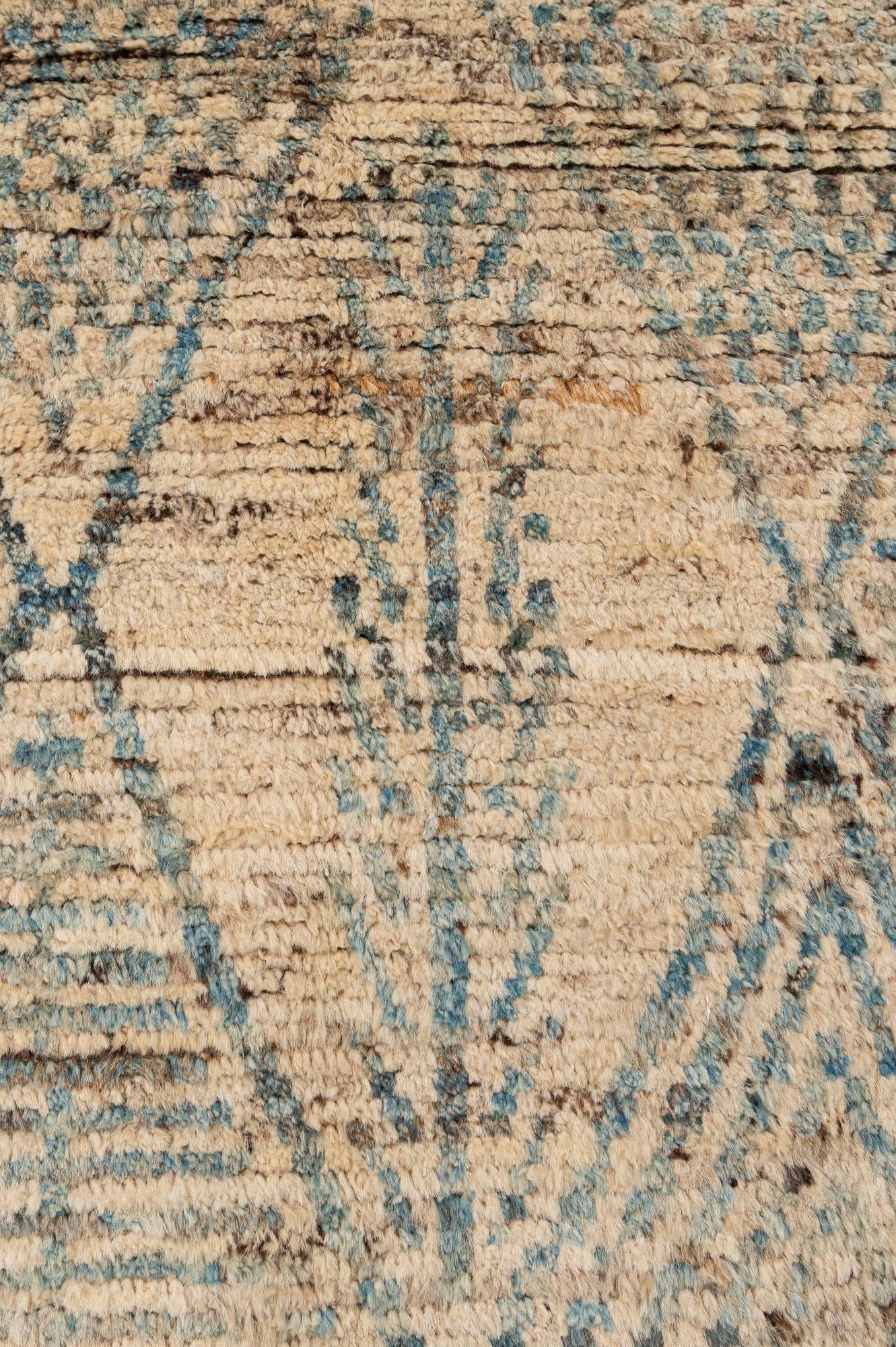 5' 10 x 8' 5 Hand Knotted Moroccan Wool Rug