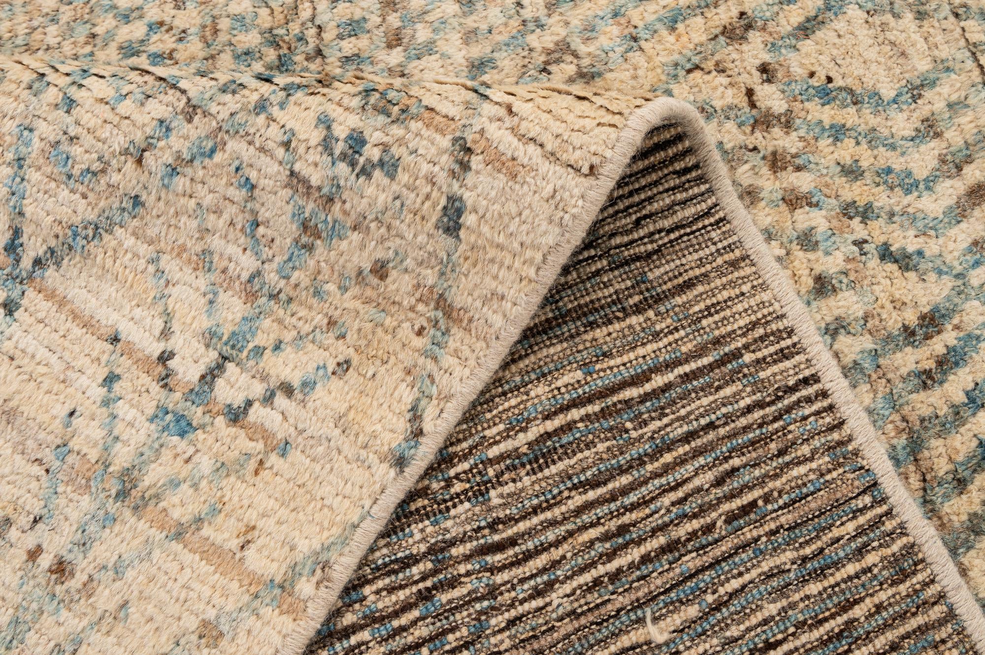 5' 10 x 8' 5 Hand Knotted Moroccan Wool Rug