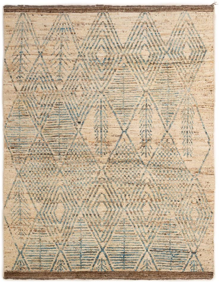 Detail image of 5' 10 x 8' 5 Hand Knotted Moroccan Wool Rug