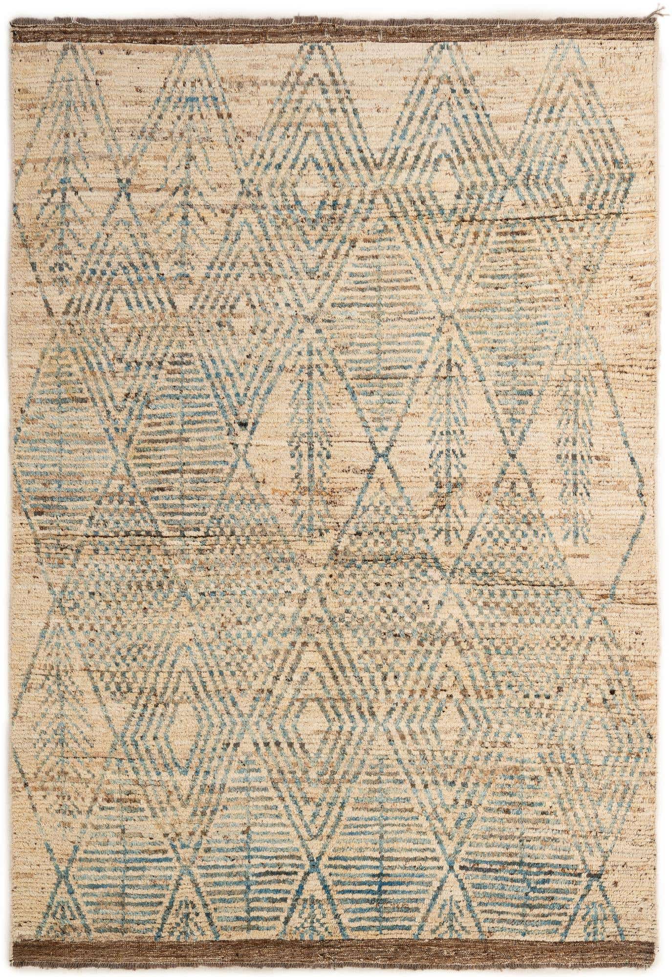 5' 10 x 8' 5 Hand Knotted Moroccan Wool Rug