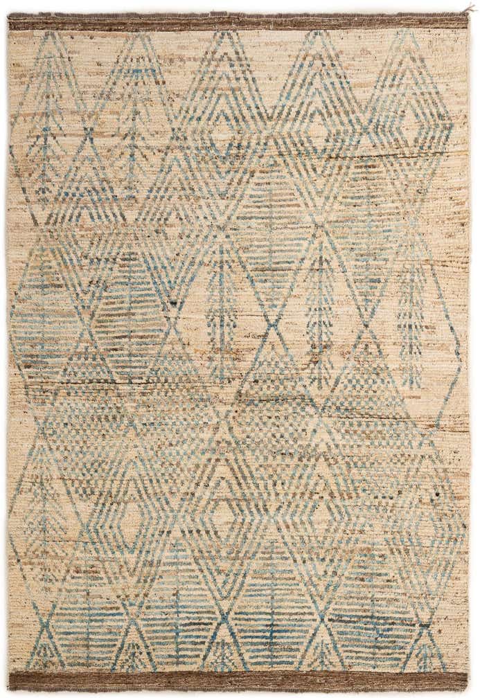 5' 10 x 8' 5 Hand Knotted Moroccan Wool Rug