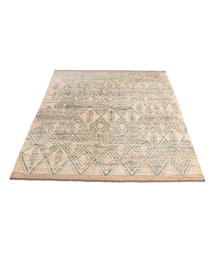 5' 11 x 8' 8 Hand Knotted Moroccan Wool Rug