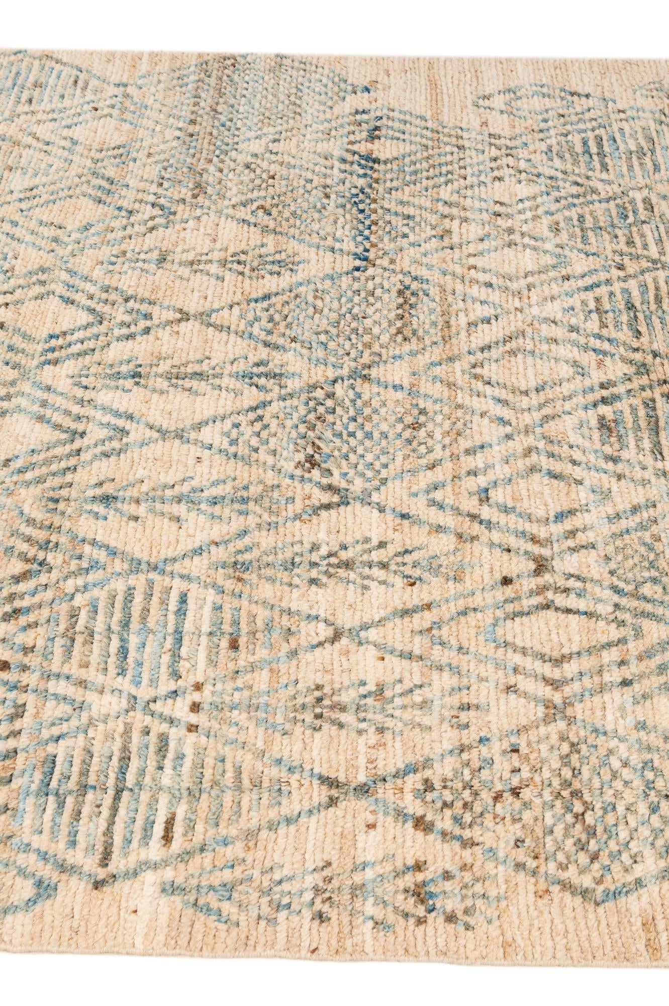 5' 11 x 8' 8 Hand Knotted Moroccan Wool Rug