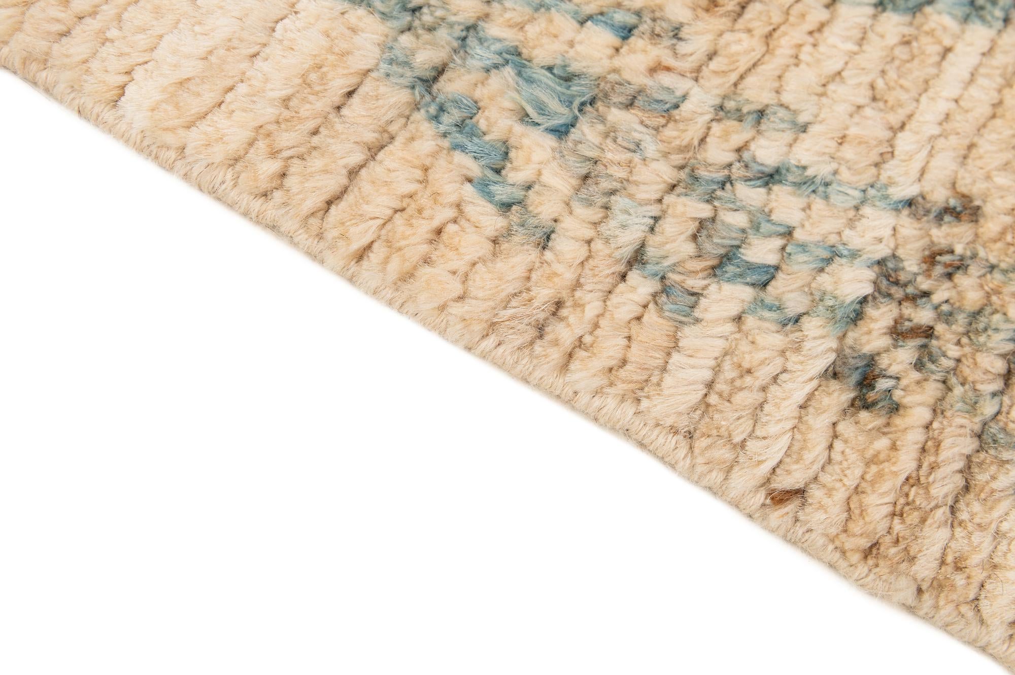 5' 11 x 8' 8 Hand Knotted Moroccan Wool Rug