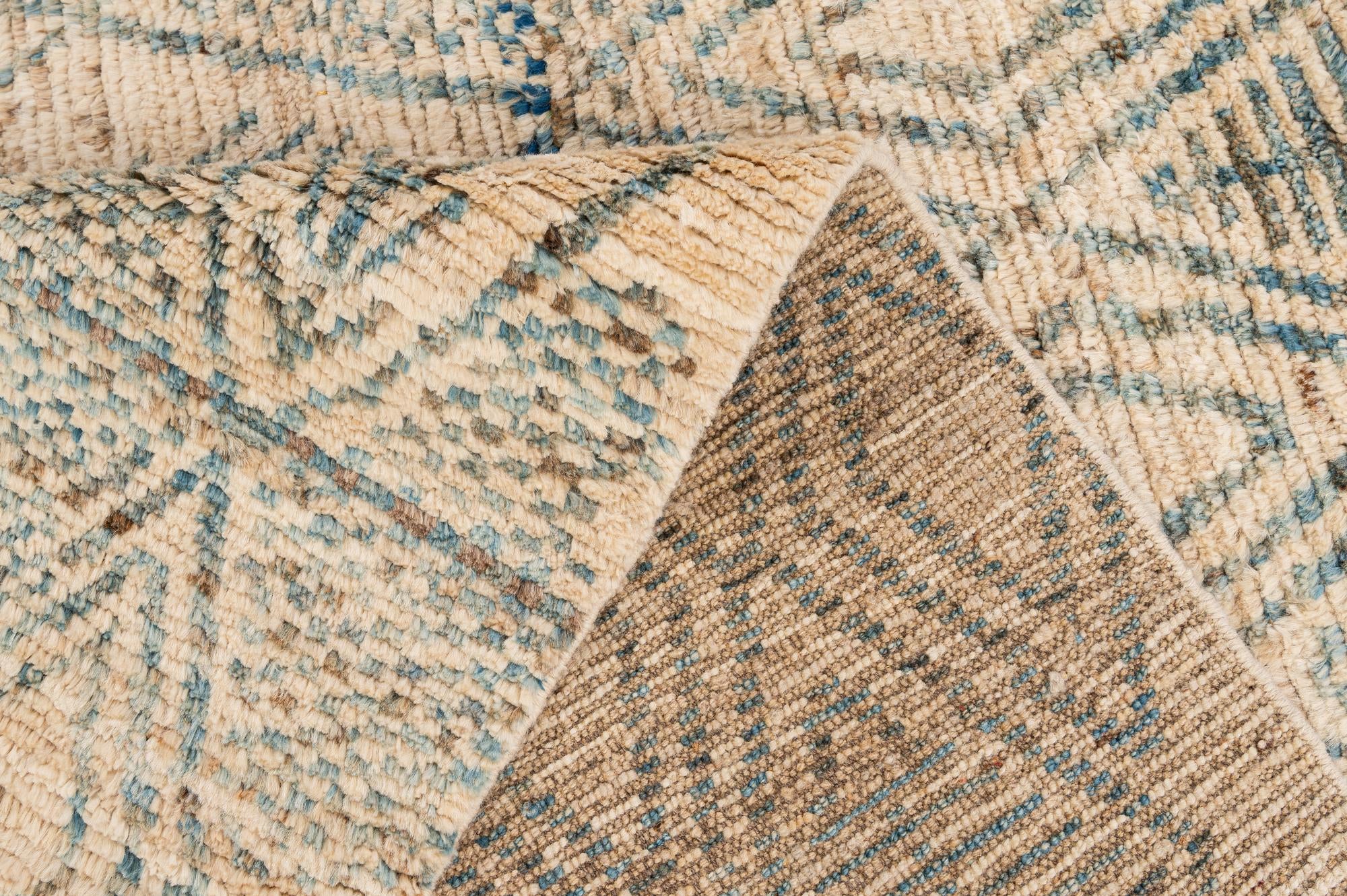 5' 11 x 8' 8 Hand Knotted Moroccan Wool Rug