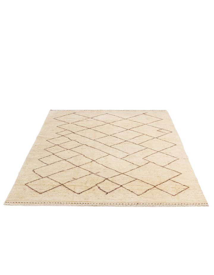 5' 10 x 8' 1 Hand Knotted Moroccan Wool Rug