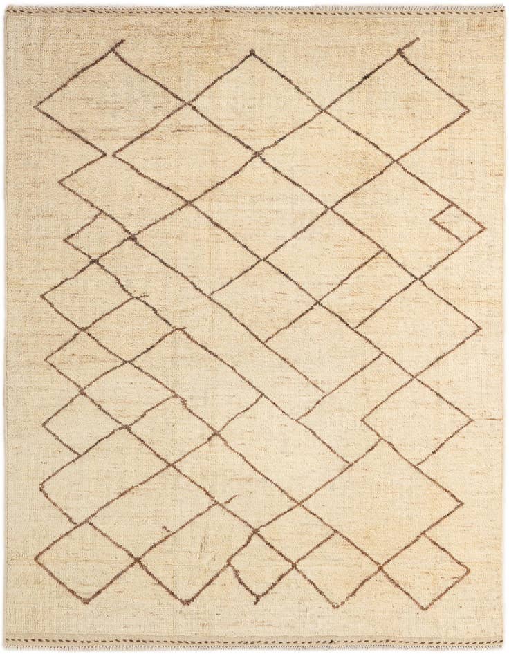 Detail image of 5' 10 x 8' 1 Hand Knotted Moroccan Wool Rug