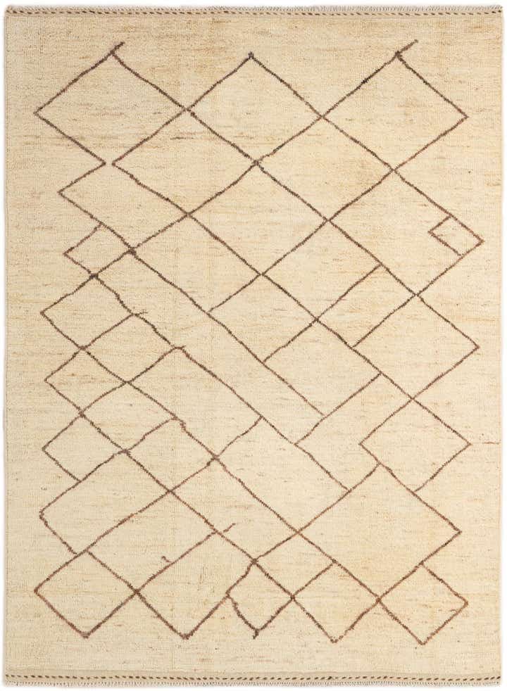 5' 10 x 8' 1 Hand Knotted Moroccan Wool Rug