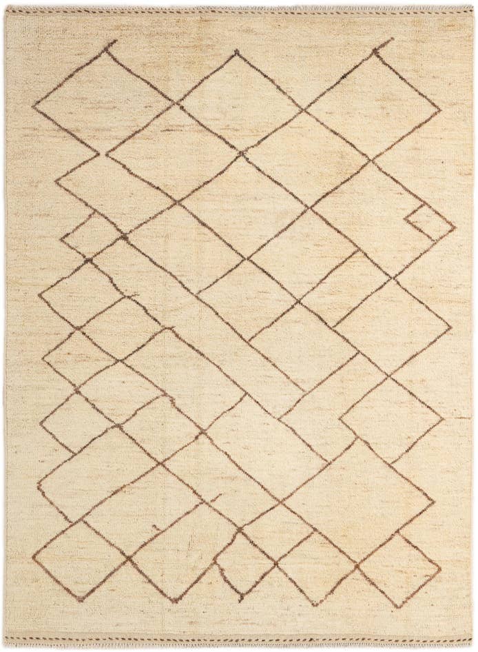 Detail image of 5' 10 x 8' 1 Hand Knotted Moroccan Wool Rug