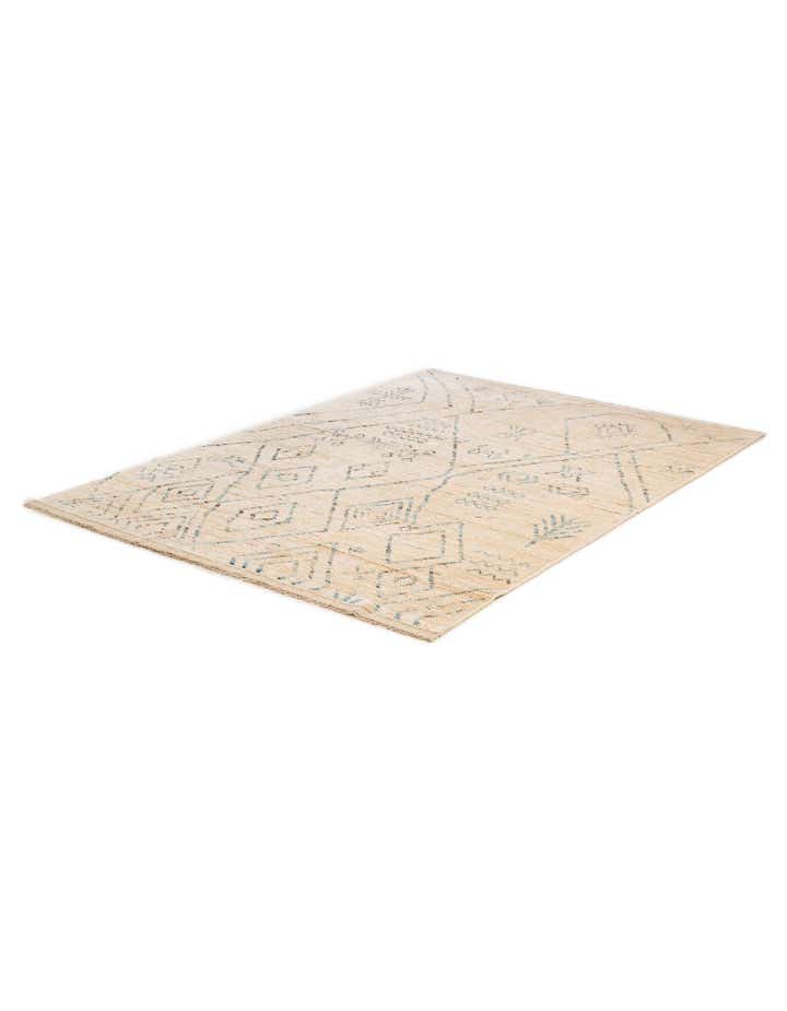5' 10 x 8' 2 Hand Knotted Moroccan Wool Rug