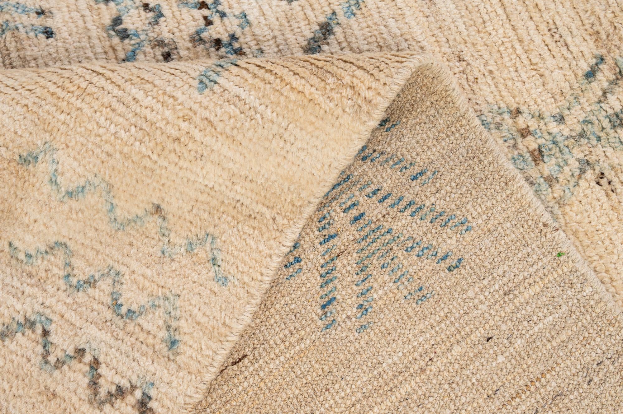 5' 10 x 8' 2 Hand Knotted Moroccan Wool Rug