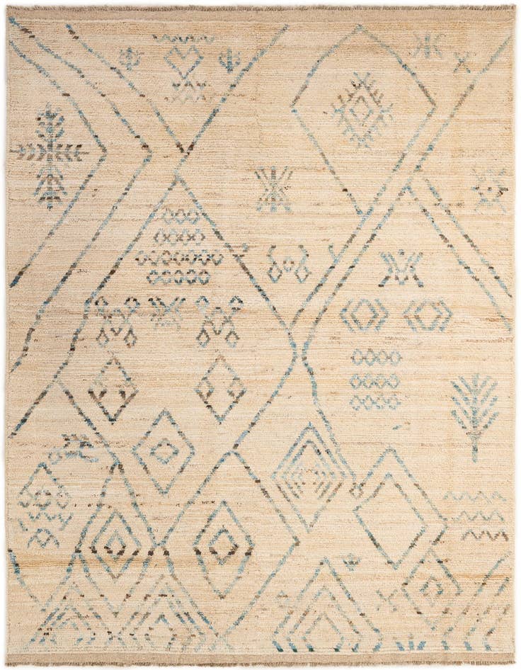 Detail image of 5' 10 x 8' 2 Hand Knotted Moroccan Wool Rug