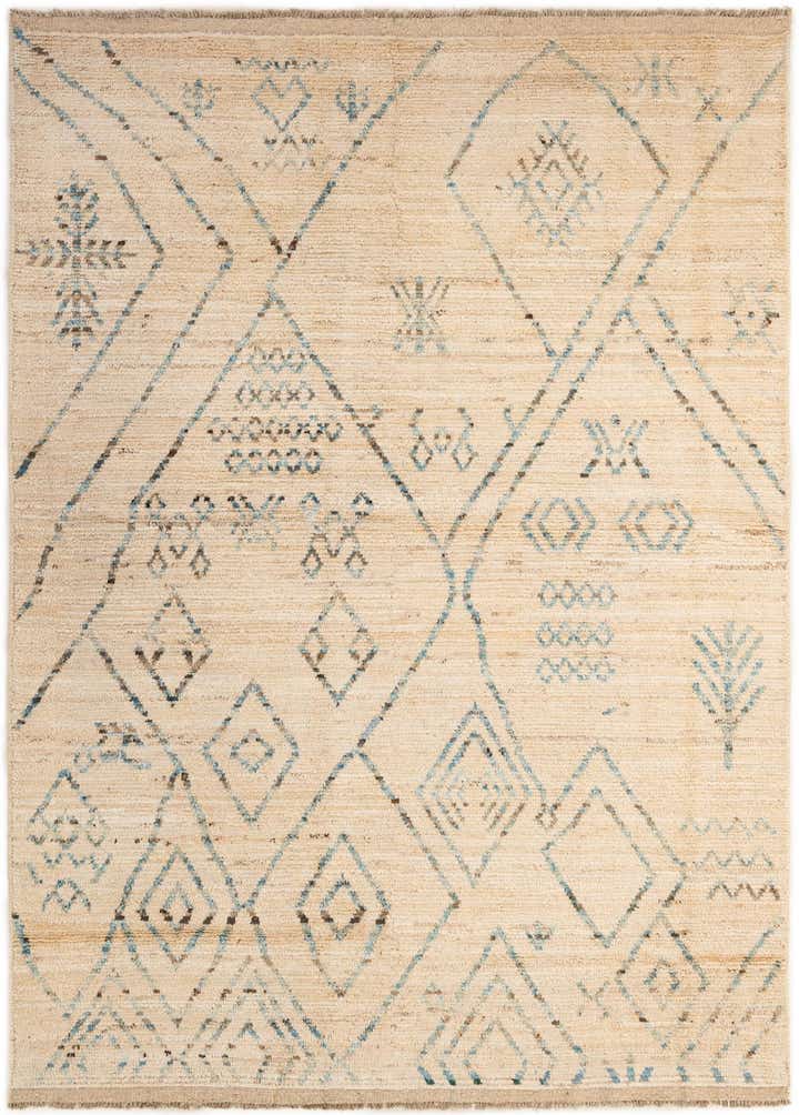 5' 10 x 8' 2 Hand Knotted Moroccan Wool Rug