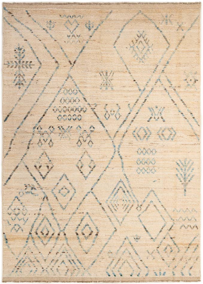 Detail image of 5' 10 x 8' 2 Hand Knotted Moroccan Wool Rug