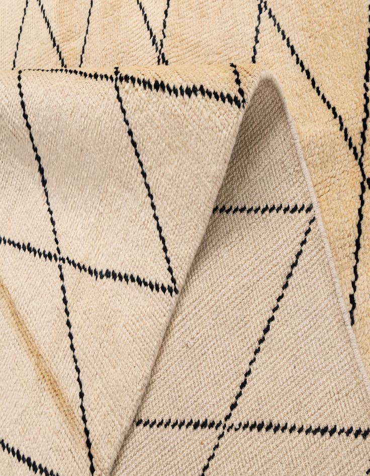 Detail image of 5' 9 x 8' 3  Hand Knotted Moroccan Wool Rug