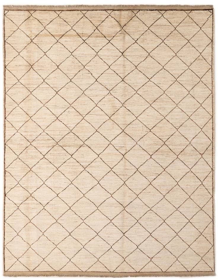 Detail image of 5' 9 x 8' 3 Hand Knotted Moroccan Wool Rug