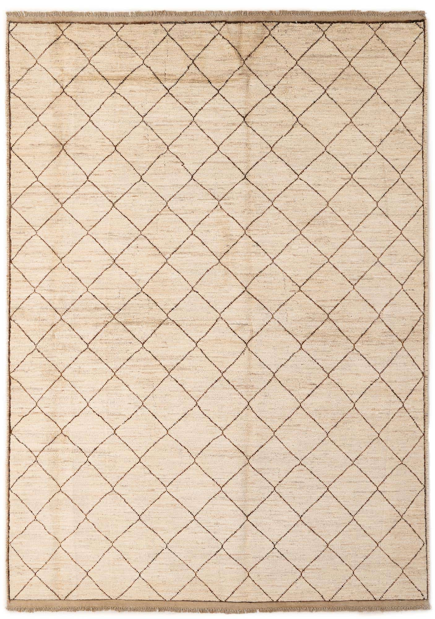 5' 9 x 8' 3 Hand Knotted Moroccan Wool Rug