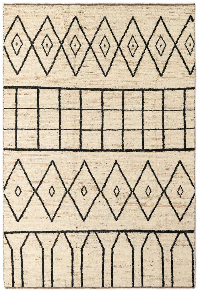 5' 11 x 8' 9 Hand Knotted Moroccan Wool Rug