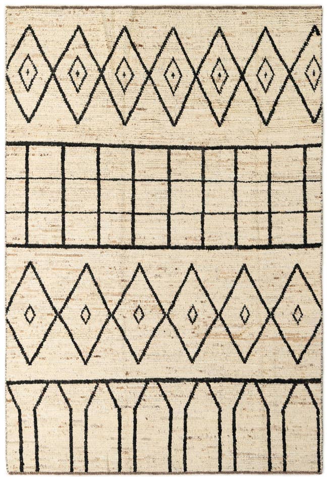 Detail image of 5' 11 x 8' 9 Hand Knotted Moroccan Wool Rug