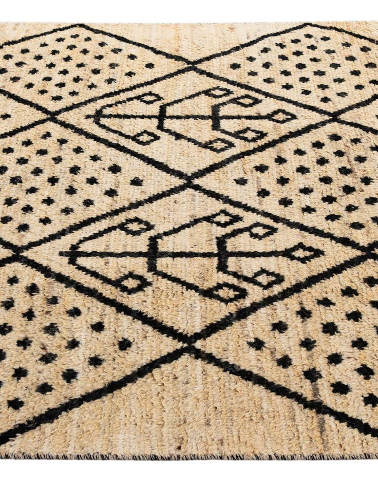 Detail image of 5' 10 x 9' 7  Hand Knotted Moroccan Wool Rug