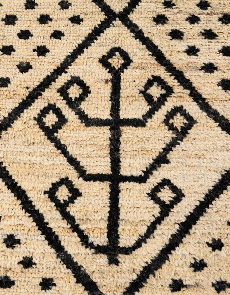 Detail image of 5' 10 x 9' 7  Hand Knotted Moroccan Wool Rug