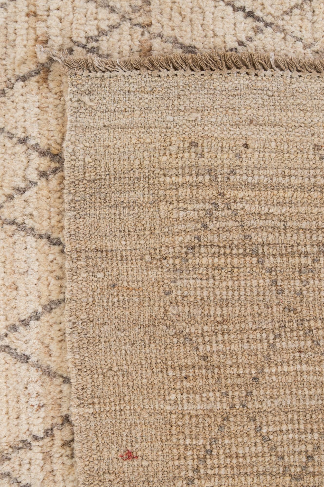 6' 3 x 8' 7 Hand Knotted Moroccan Wool Rug