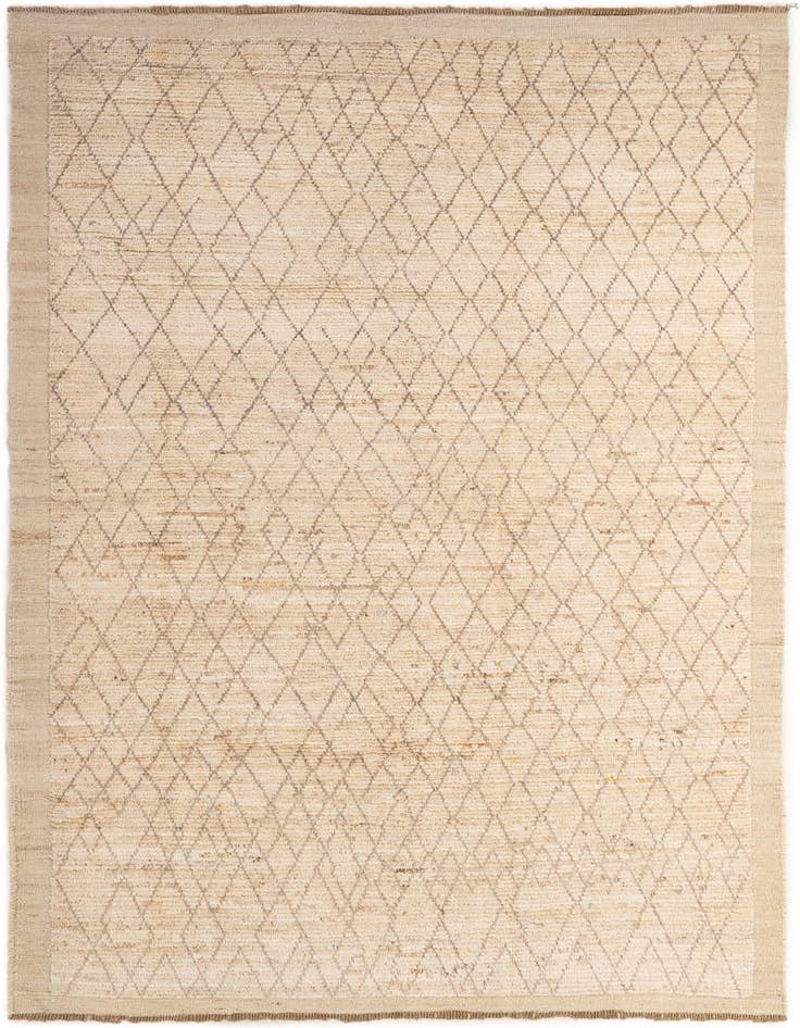 Detail image of 6' 3 x 8' 7 Hand Knotted Moroccan Wool Rug