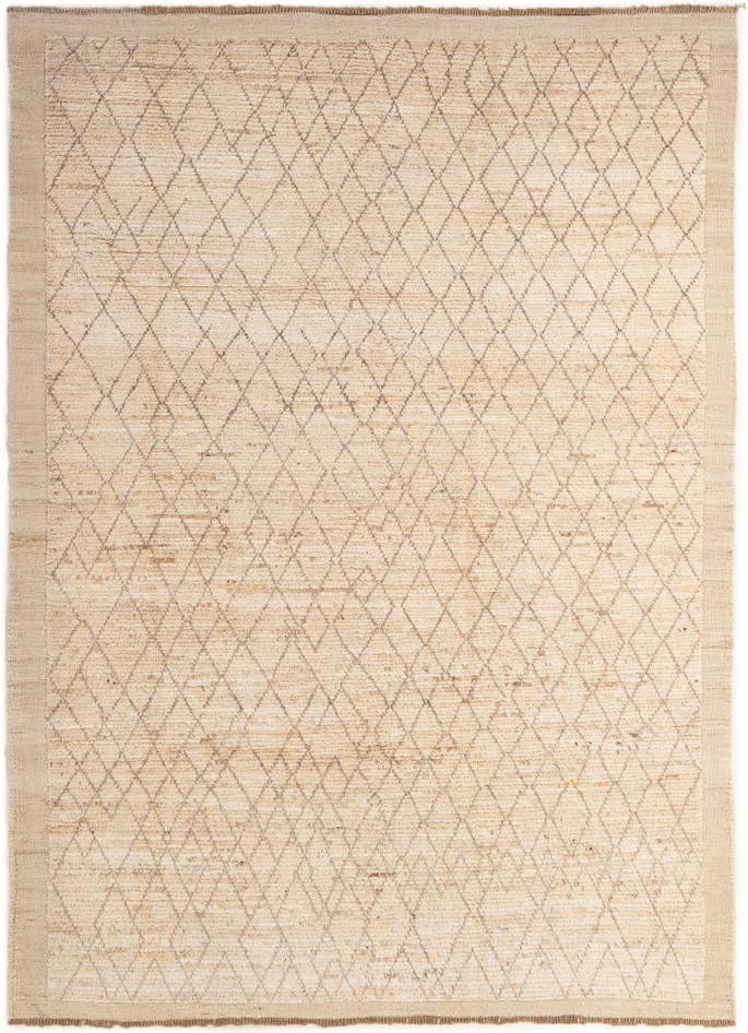 Detail image of 6' 3 x 8' 7 Hand Knotted Moroccan Wool Rug