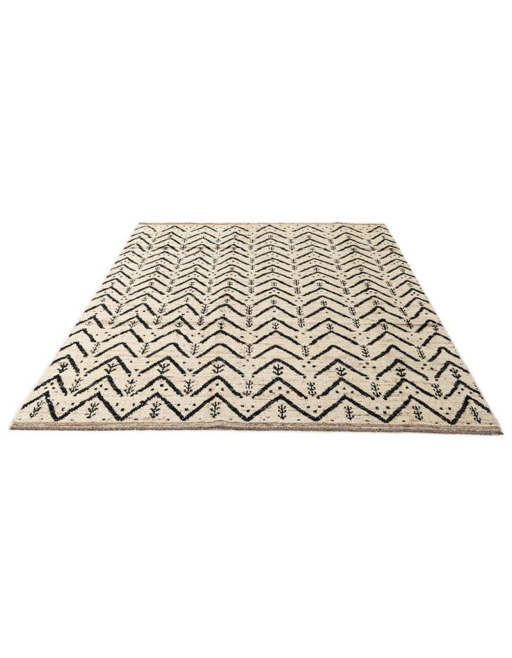 Detail image of 6' 3 x 8' 10 Hand Knotted Moroccan Wool Rug