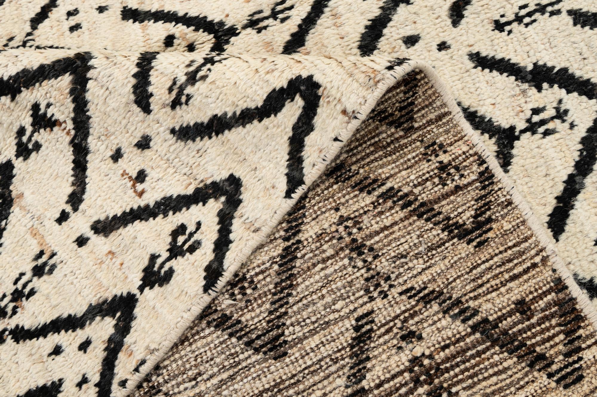 6' 3 x 8' 10 Hand Knotted Moroccan Wool Rug