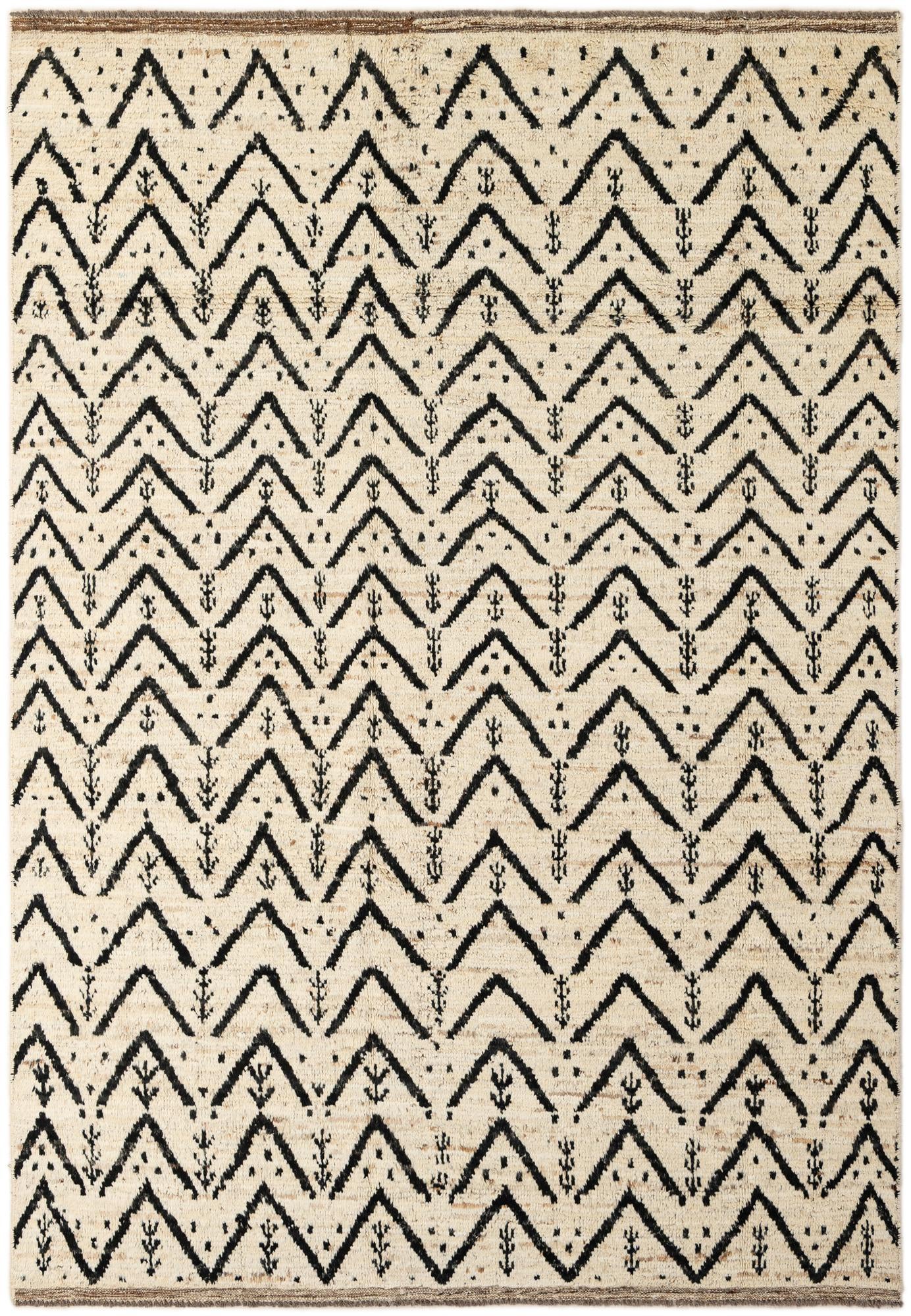 6' 3 x 8' 10 Hand Knotted Moroccan Wool Rug