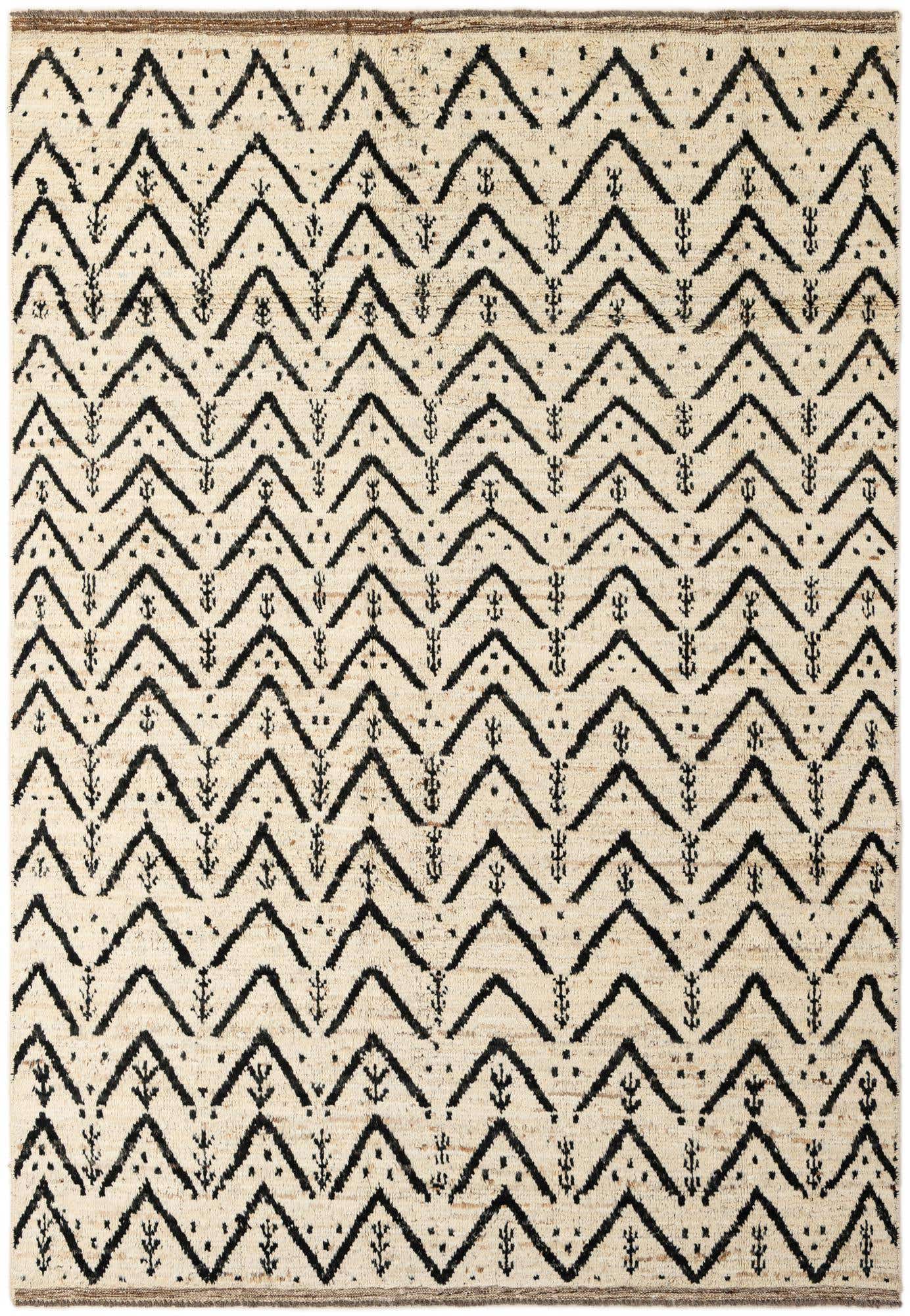 6' 3 x 8' 10 Hand Knotted Moroccan Wool Rug